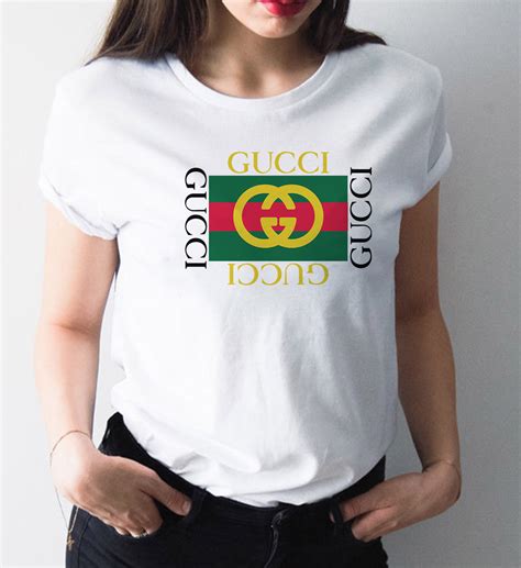 gucci t shirt for ladies|vintage gucci logo t shirt.